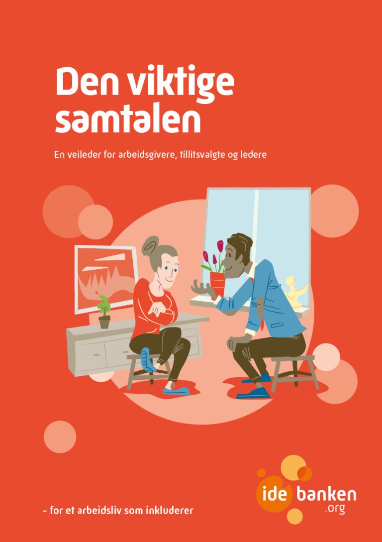 Bilde av forsiden til heftet "Den viktige samtalen".